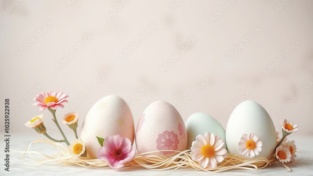 Beautiful spring easter card with copy space Beautiful spring easter card with copy space