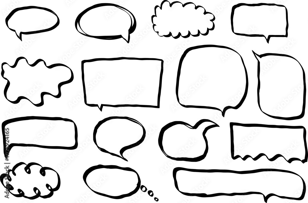 Obraz premium Handdrawn doodle grunge circle highlights. Charcoal pen round ovals.