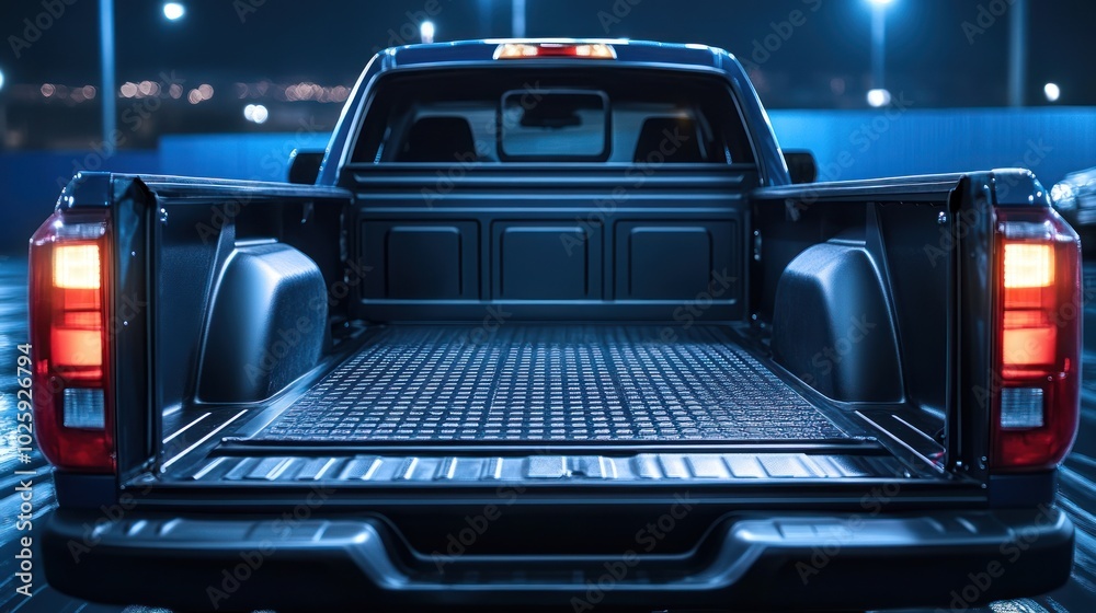 Empty Truck Bed at Night Empty Truck Bed at Night