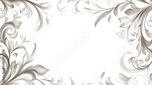 Elegant floral background with place for text. Vector illustration. 