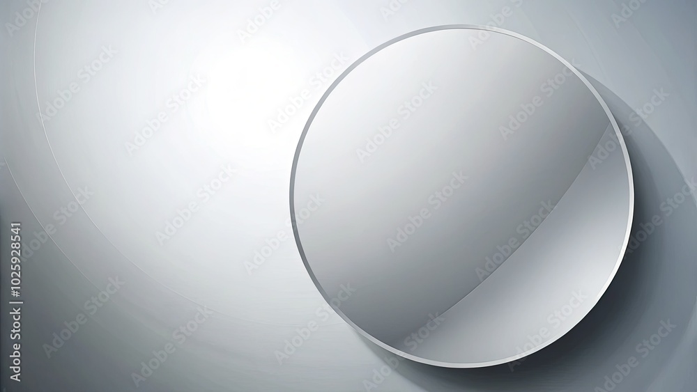 Contemporary abstract gray circular backdrop designed for minimalist aesthetics and presentations, offering a sleek, clean visual appeal perfect for modern design applications and professional 