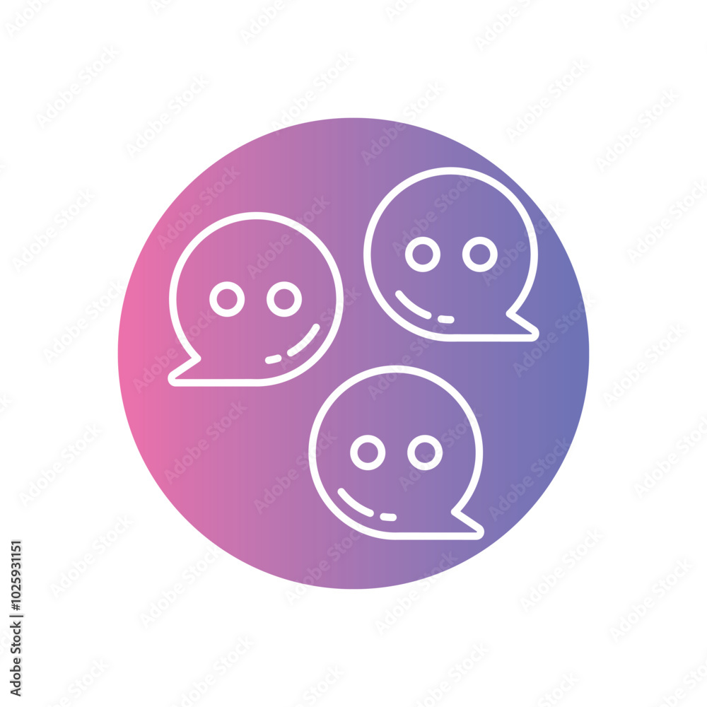 Fototapeta premium Chat vector icons stock illustration