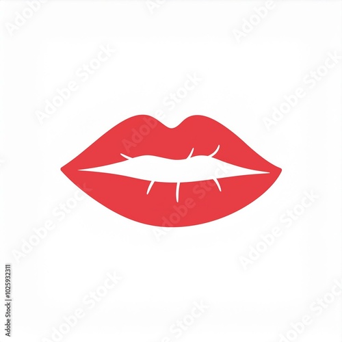 lips illustration isolated on white