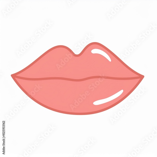 lips illustration isolated on white