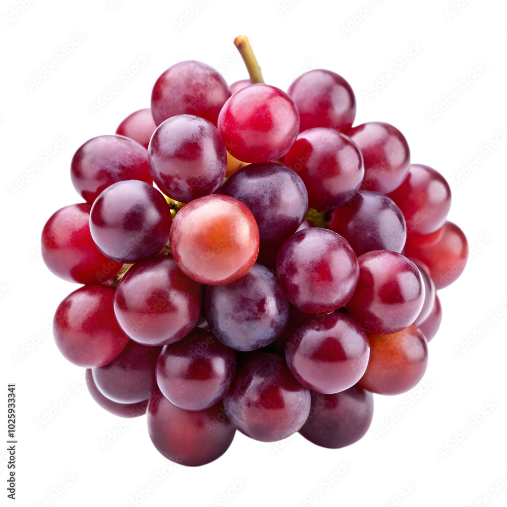 Fototapeta premium red grape isolated on transparent background