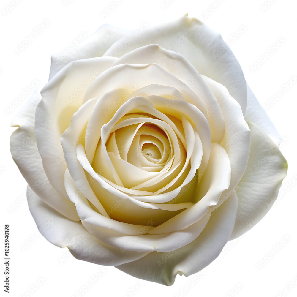 white rose top view isolated on transparent background white rose top view isolated on transparent background