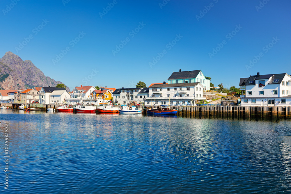 The Henningsvær at Lofoten islands, Norway The Henningsvær at Lofoten islands, Norway