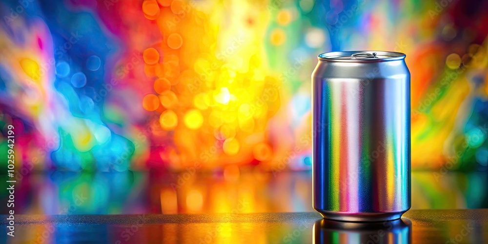 Vibrant aluminum can set against a colorful backdrop, perfect for eye-catching advertising. Utilize the ample empty space for your marketing message or product promotion. Vibrant aluminum can set against a colorful backdrop, perfect for eye-catching advertising. Utilize the ample empty space for your marketing message or product promotion.