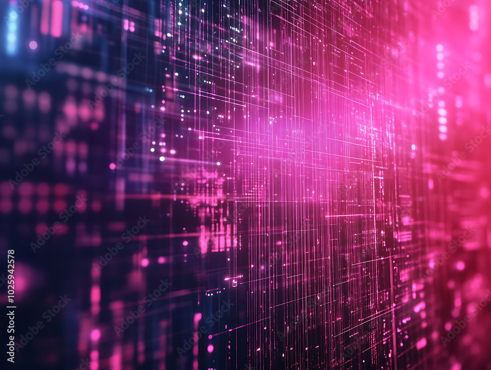 Naklejka premium Digital technology hologram background