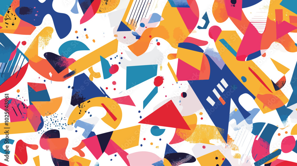 Obraz premium Origami colorful paper airplanes on white background. Vector illustration. 
