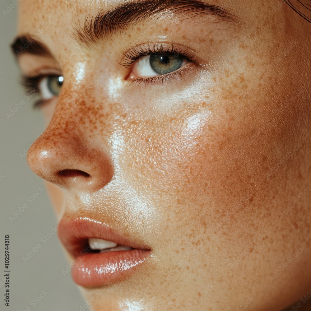 Naklejka premium Close-up of flawless and radiant skin.