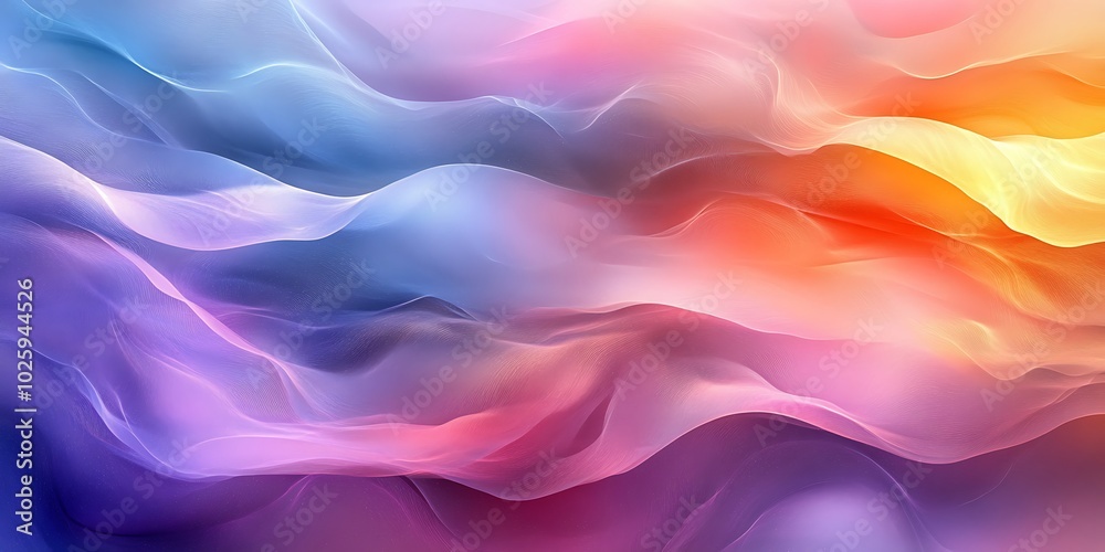 Obraz premium Soft, flowing abstract waves in pastel colors.