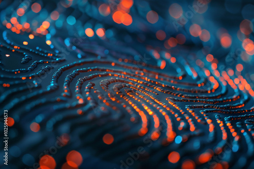 Close-up of a fingerprint scanner emphasizing security in the digital age