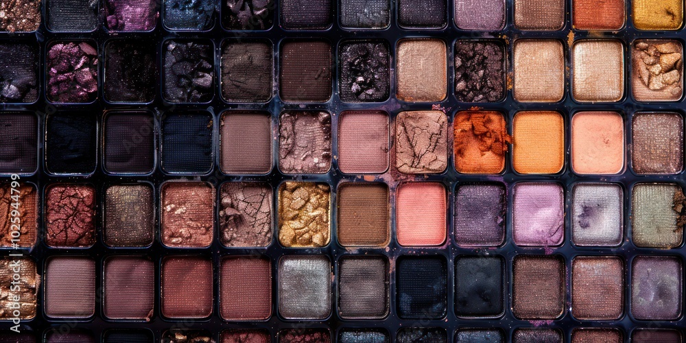 Different shades of eyeshadow palette. Different shades of eyeshadow palette.