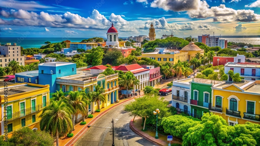 Fototapeta premium Discovering Ponce, Puerto Rico: A Blend of Colonial Architecture and Coastal Beauty