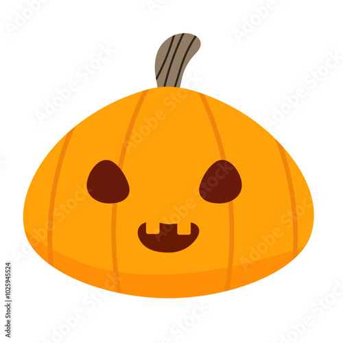 Flat vector pumpkin. Halloween