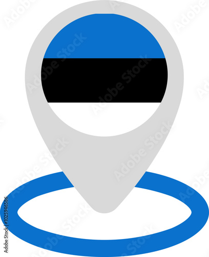Free Download Location Icon of Estonia Flag - GFXLoad