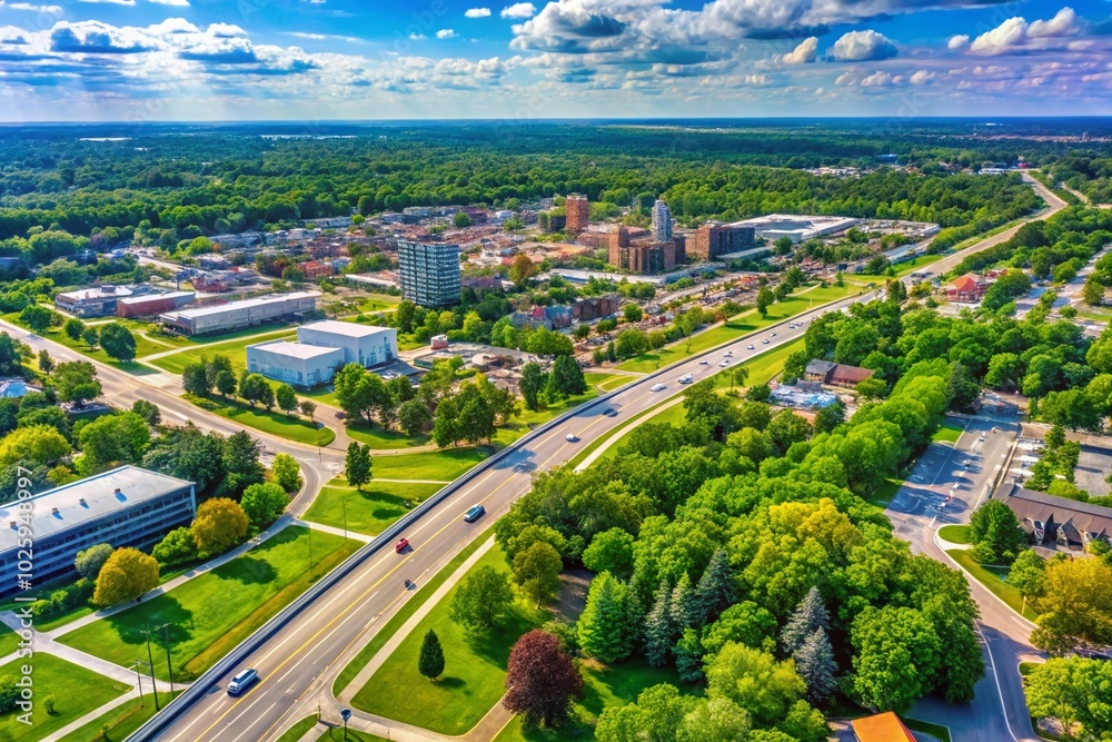 Drone Photography of Novi Michigan City Limit Sign - Scenic Town Sign from USA Drone Photography of Novi Michigan City Limit Sign - Scenic Town Sign from USA