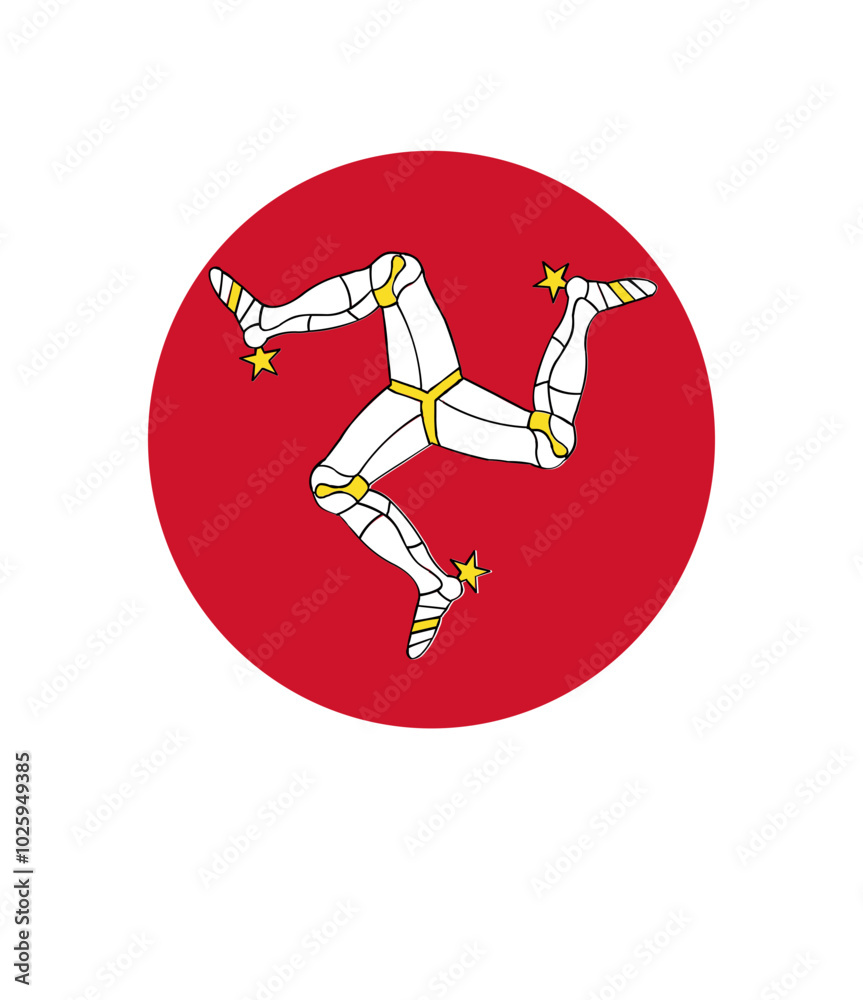 Isle Of Man Flag On Pin Icon Isle Of Man Flag On Pin Icon