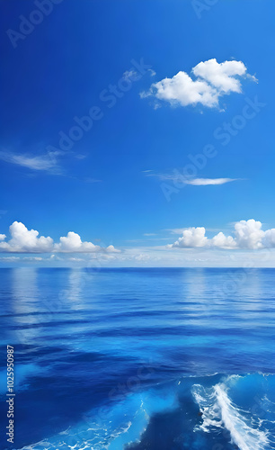 blue sky and sea beach view