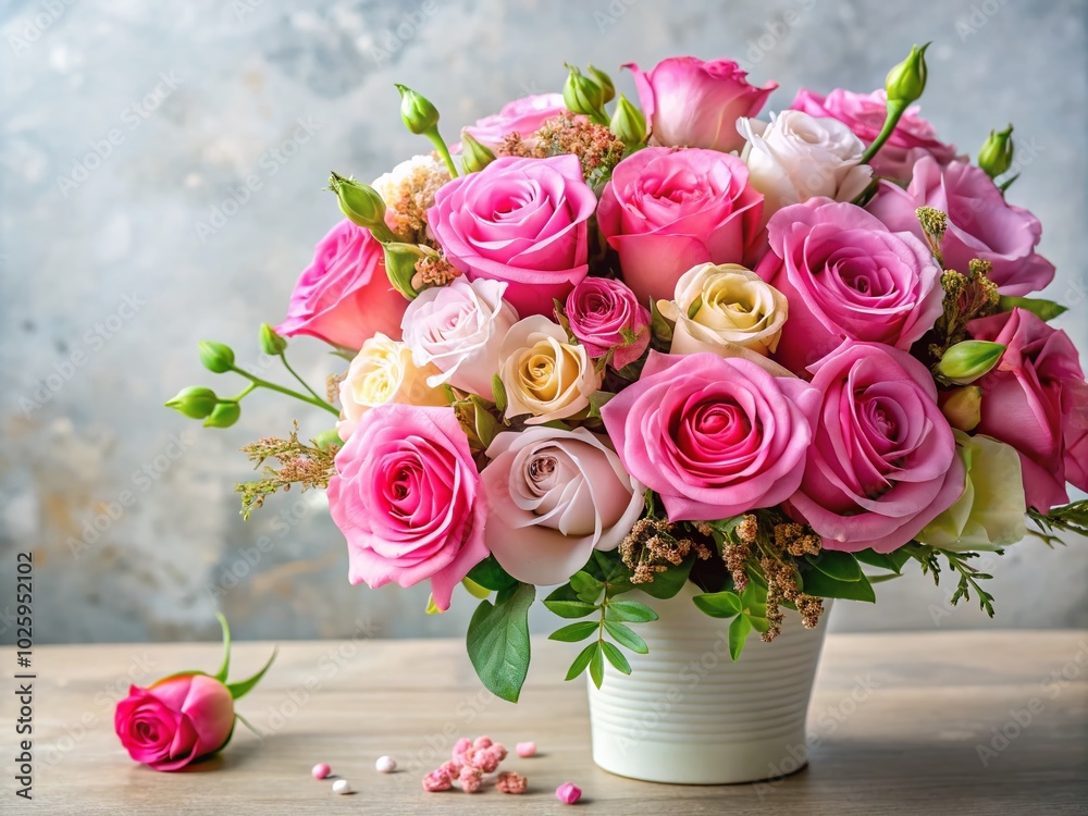 Elegant Pink Rose and Eustoma Bouquet for Celebrations and Special Occasions