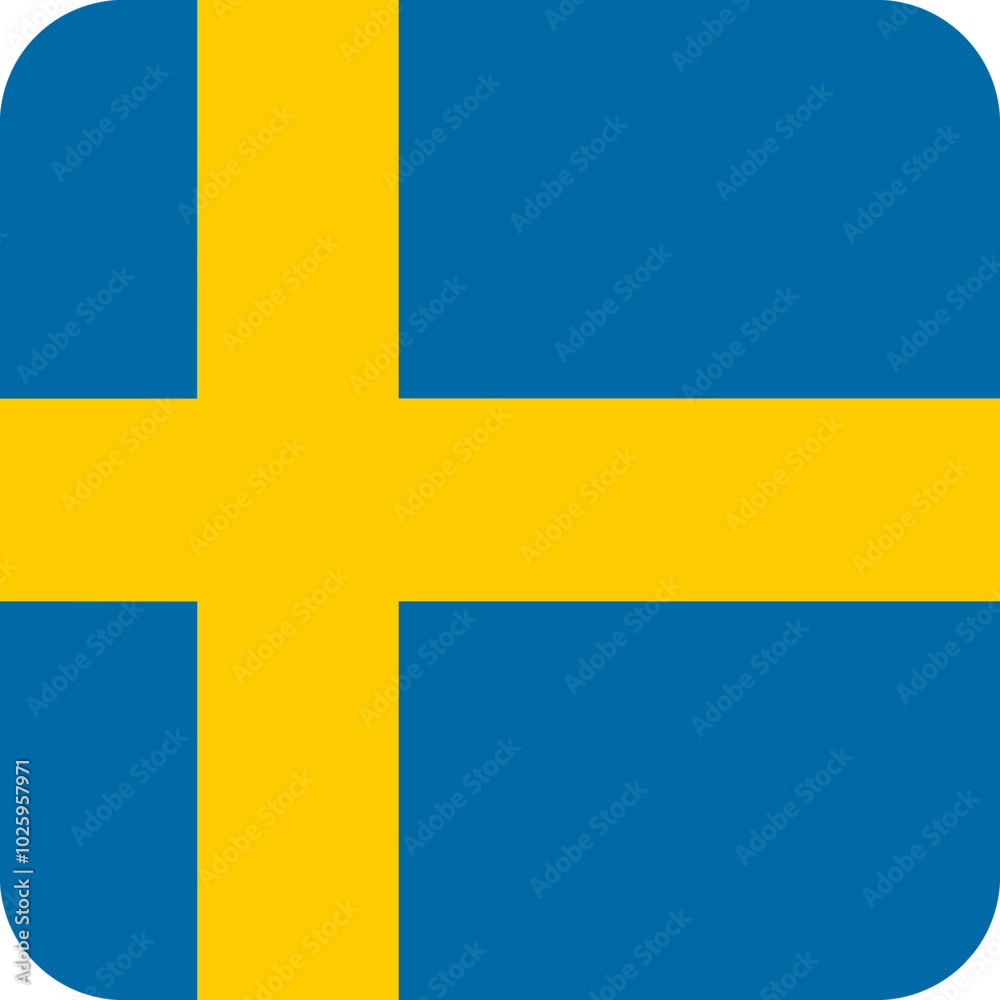 SWEDEN Flag Square Icon