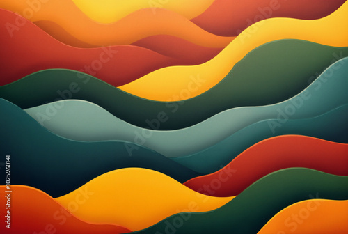 Vibrant Abstract Waves: Dynamic Flowing Shapes for Branding, Web Design, or Modern Interior Decor