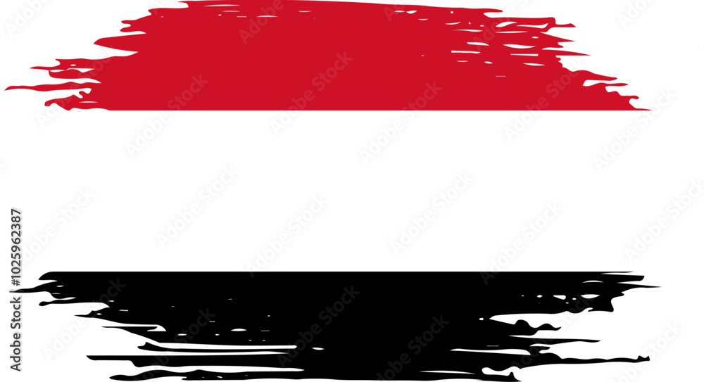 Brush On Yemen Flag Brush On Yemen Flag
