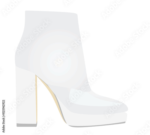 White women boots. vector illustration