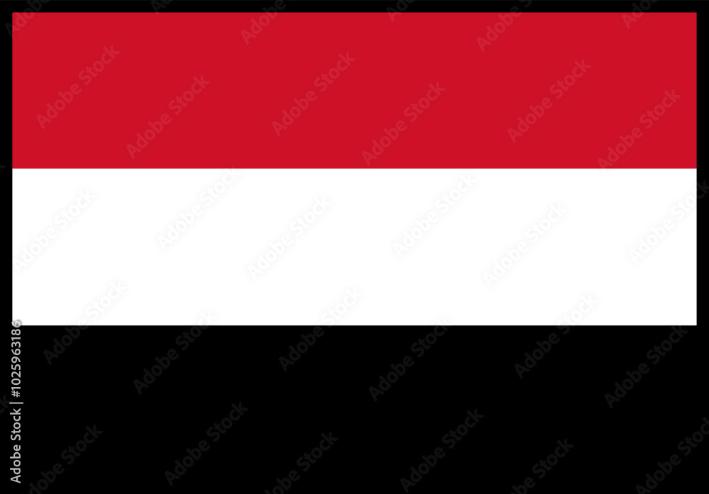 Obraz premium Yemen Flag rectangle Icon