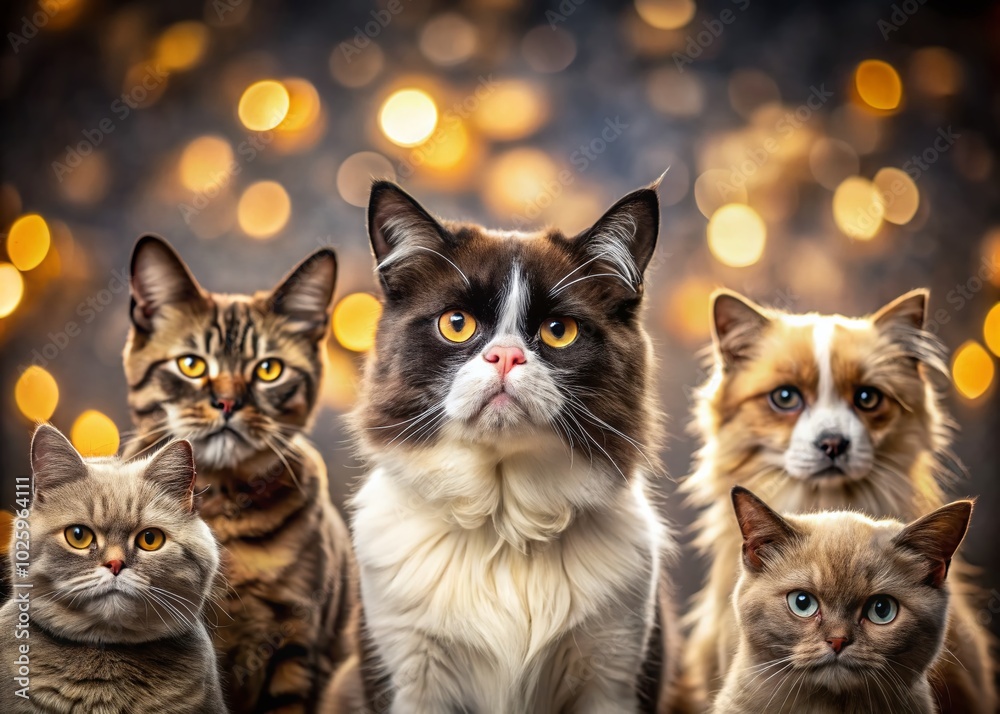 Grumpy Animals in Low Light - Captivating Mood and Expression for Stock Photography