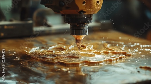 Precision laser cutting in a modern workshop