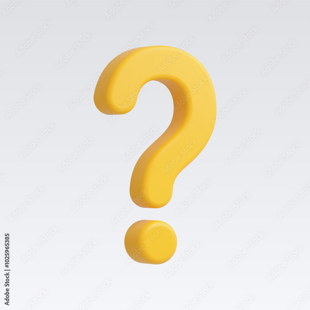 3d Realistic Question mark vector Illustration 3d Realistic Question mark vector Illustration