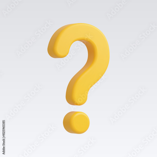 3d Realistic Question mark vector Illustration