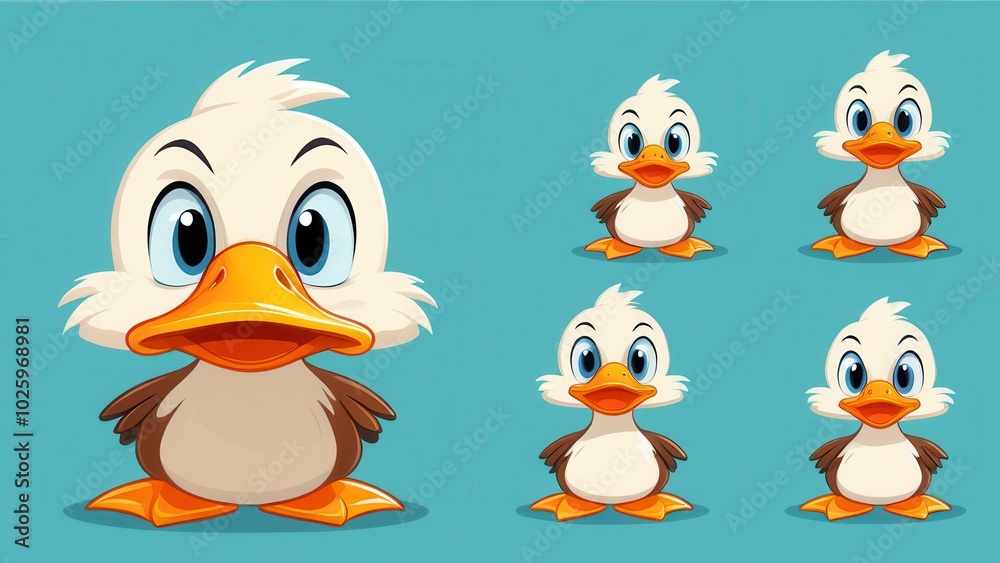 Creative angry duck cartoon graphic with bold lines and intense expression. Perfect for stickers, t-shirts, or online media that require striking visual impact Creative angry duck cartoon graphic with bold lines and intense expression. Perfect for stickers, t-shirts, or online media that require striking visual impact