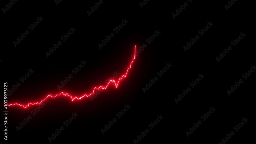 glowing neon Saving rates moving up and down. Chart with rising saving rates. Banking, interes rates, savings, stock market and exchange. Business and trading concept glowing neon Saving rates moving up and down. Chart with rising saving rates. Banking, interes rates, savings, stock market and exchange. Business and trading concept