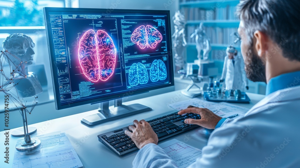 Obraz premium Doctor Explaining Diagnosis to Patient on Computer