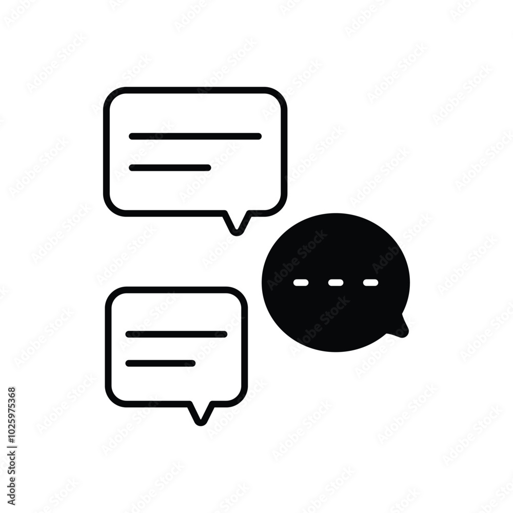 Chat vector icons stock illustration Chat vector icons stock illustration