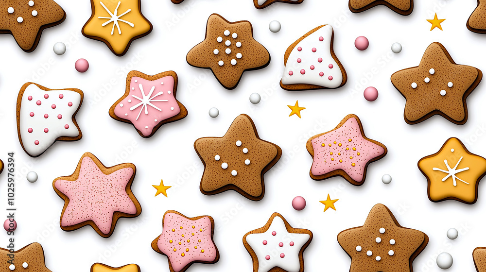 Delightful gingerbread cookies in various simple shapes, featuring festive colors and decorative icing, perfect for holiday celebrations and sweet treats Delightful gingerbread cookies in various simple shapes, featuring festive colors and decorative icing, perfect for holiday celebrations and sweet treats
