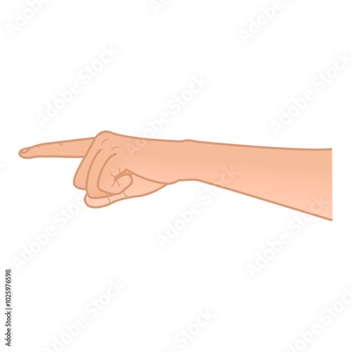 hand pointing to something illustration