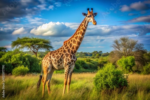 Majestic Giraffe in Kruger National Park - Scenic Wildlife Photography