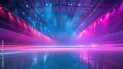 Wallpaper Mural Illuminated ice rink in a large arena Torontodigital.ca