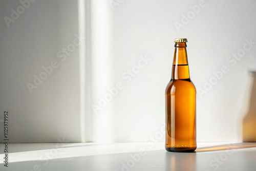 Minimalist Beer Bottle Still Life for Modern Decor and Creative Projects