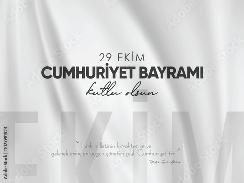29 ekim cumhuriyet bayramı kutlama tasarımı. Translation: 29 october republic day celebration design.