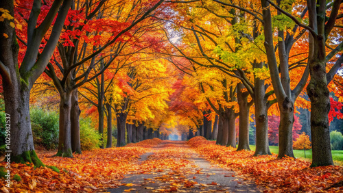 olorful-autumn-leaves-covered-the-path-between