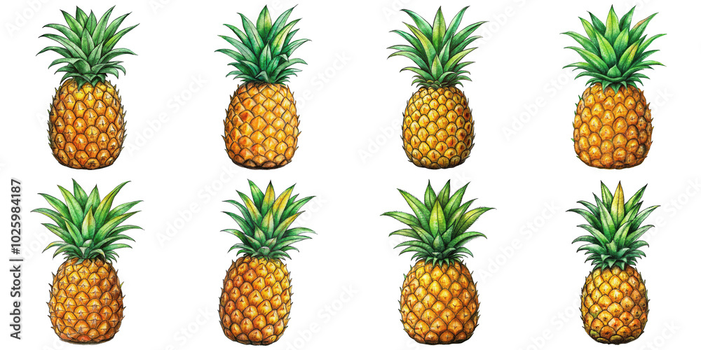 Hand Drawn illustration set of pineapple . isolate on a white background. PNG
Hand Drawn illustration set of pineapple . isolate on a white background. PNG