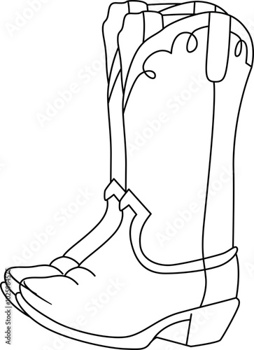 Cowboy Boots Cricut and Silhouette SVG file