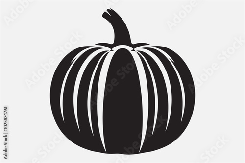 A black silhouette of a pumpkin.