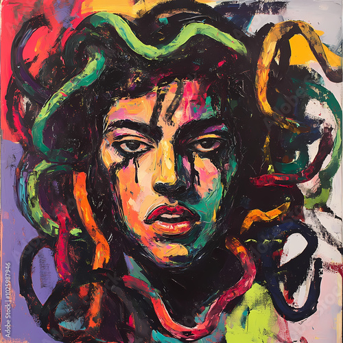 graffiti on the wall o medusa