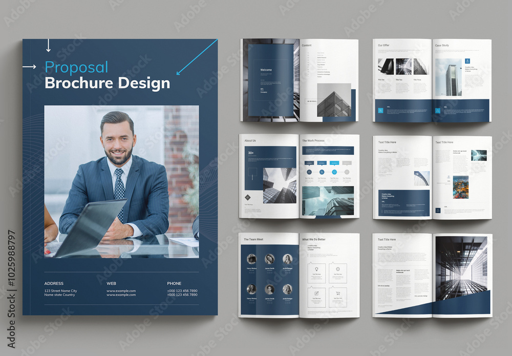 Proposal Brochure Layout Proposal Brochure Design Stock Template | Adobe Stock